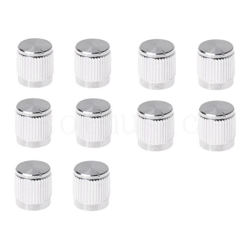 10pcs aluminium insert type knobs size=?10x12mm hole=18t color=silver for sale