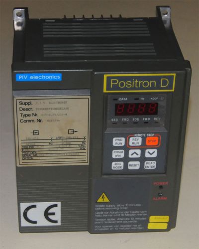PIV Electronics Positron D VFD -Variable Frequency Drive .75kW (1HP)