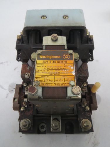 WESTINGHOUSE GPA 530 SIZE 5 AC 200HP 300A AMP CONTACTOR B354745
