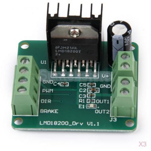 3x PWM Adjustable Speed Motor Driver Module LMD18200 for Arduino Robot Project