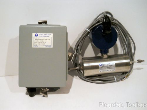 Used Rheotherm Flow Meter &amp; Sensor 100-I-TU1/16(1/4E)(SS)-4/20, Serial 01025-2