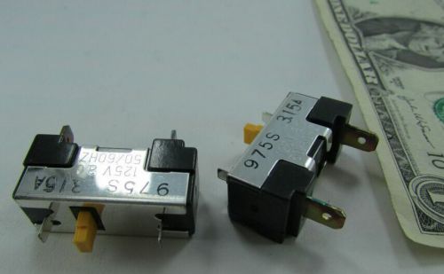 Lot 10 Nikko Circuit Breakers, NW-3P-2, 975S 3.15A 125V 50/60 Hz Vending New