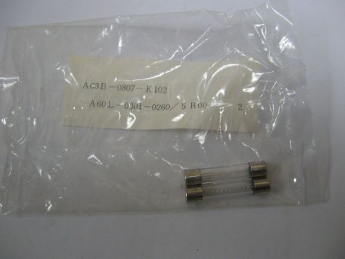 2-new fanuc 5 amp glass tube fuses,  a60l-0001-0260/5 r00 for sale