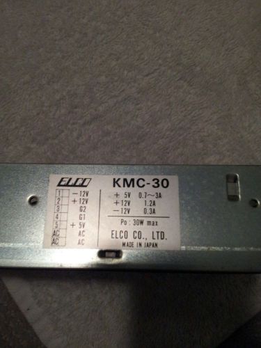 ELCO CO KMC-30 POWER SUPPLY +12 -12 +5 30W MAX