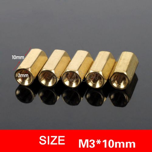 5pcs M3*10mm Copper Isolation Column Spacing Connection for Shaft Robotic Car