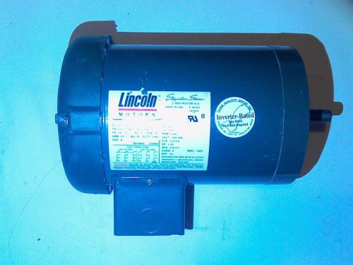 Lincoln 3/4 hp ac electric motor 56c frame 1140 rpm tefc 230/460vac lm24077 for sale