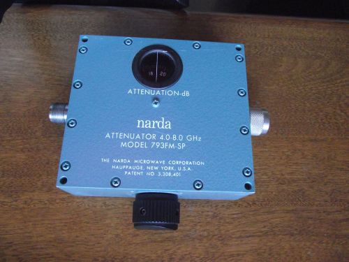 NARDA Variable Attenuator 4 to 8 GHz from 0.5 to 20 dB with Type-N Connectors