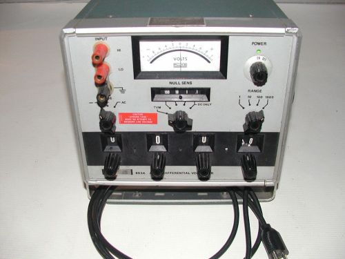 Fluke AC/DC Voltage Divider Null Detector Differential voltmeter Model # 893A