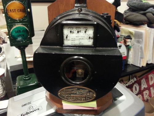 Antique Scheeffer Electric Watt hour Meter Diamond Meter Co Industrial Steampunk