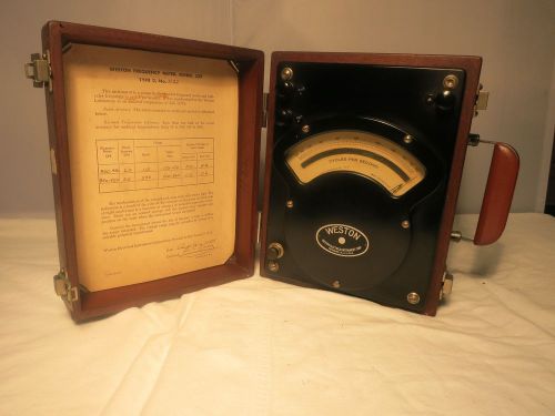 Weston model 339 frequency meter in wooden case for sale