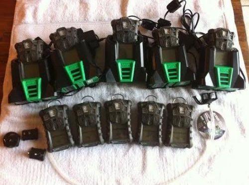 Lot of (10) msa altair 4x multi gas detector monitor + charger for sale