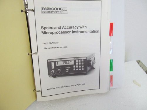 Marconi Instruments 6960 w/6912 Operating Instruction Manual