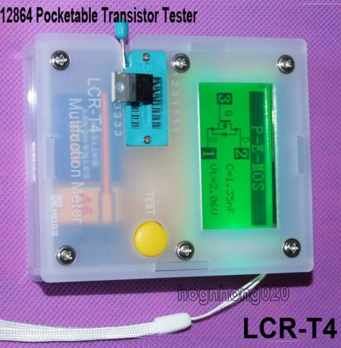 12864 Pocketable Transistor Tester Capacitance ESR Diode Triode Triac MOS Meter