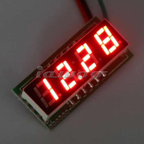 Red 0.28&#034;Mini Electric Voltmeter Digital LED Tester 0-33V DC Voltage Panel Meter