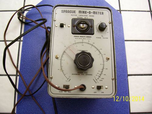 Vintage SPRAGUE &#034;MIKE-O-METER&#034; Model M-2 Motor Capacitor Tester