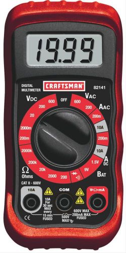 Craftsman Multimeter, Digital, with 8 Functions, Precise Measurements, 82141