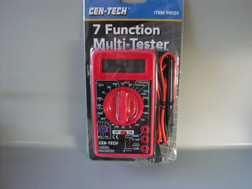 brand new CEN-TECH Digital Multimeter 7 Function Multi-Tester Item 98025