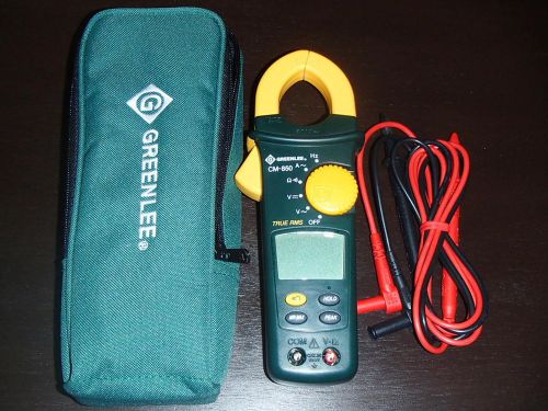 Greenlee CM-850 Clamp meter True RMS like new with case and new test leads
