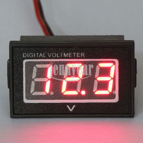 Waterproof digital voltmeter gauge dc 2.5-30v red led auto mini 12v volt tester for sale