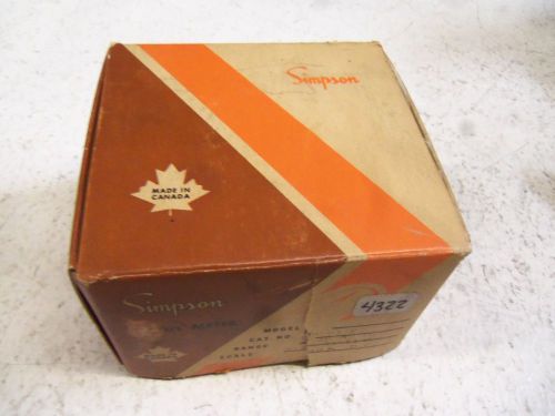 SIMPSON MODEL 27 0-500 DC AMPERES PANEL METER *NEW IN BOX*