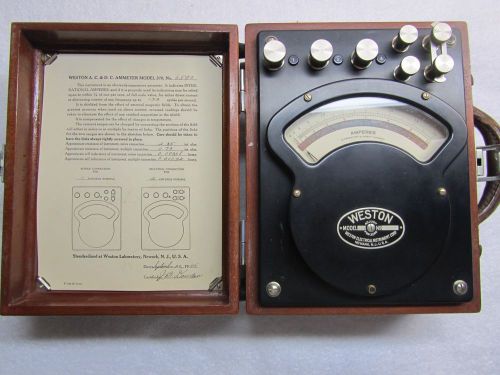 Vintage ac&amp;dc ammeter by weston no. 370 - very clean and no labels for sale