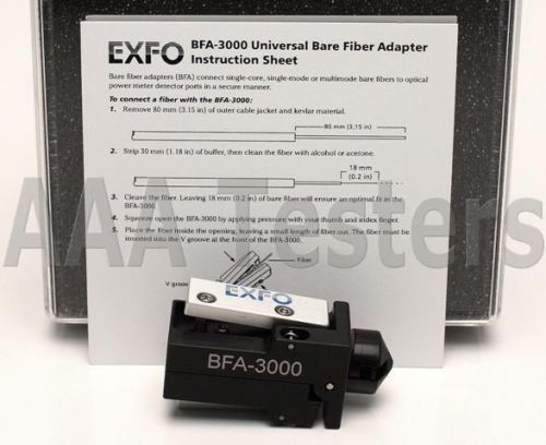 EXFO BFA-3000 Universal Bare Fiber Adapter SM MM Connector BFA3000 BFA 3000