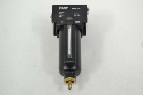 New schrader 4439-2290 bellows 250psi 1/2 in pneumatic filter b353428 for sale