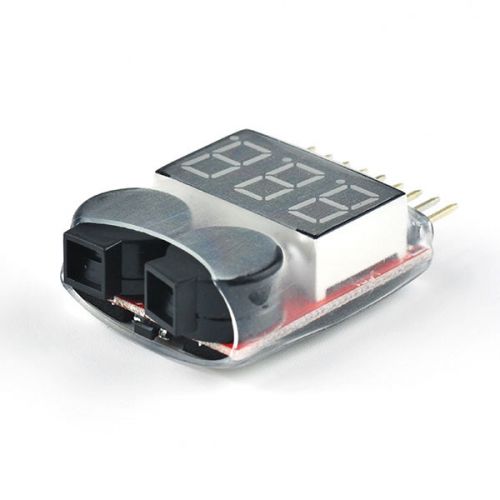 1S-8S Li-Po Lithium Battery Voltage Tester Checker Indicator Buzzer Beeper Alarm