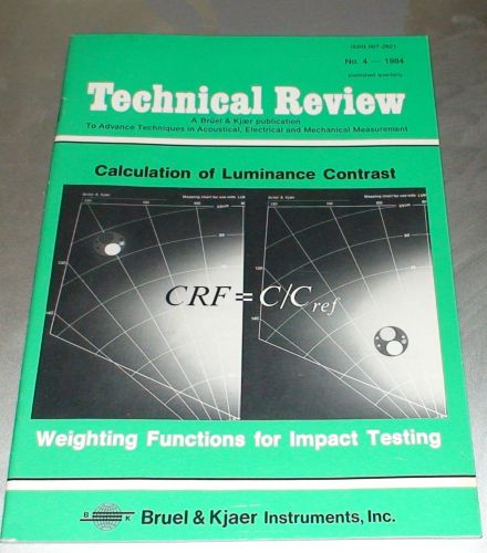 Bruel &amp; Kjaer Technical Review No.4 1984 - B &amp; K Instruments Inc.