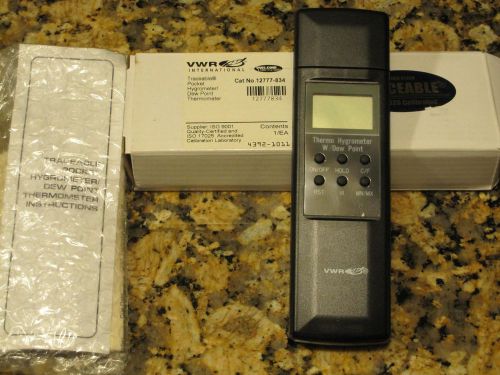 VWR 12777-834 TRACEABLE POCKET HYGROMETER/DEW POINT THERMOMETER