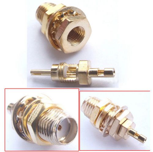 10pcs sma female coax rf bulkhead connector for 1.13 u.fl ipx mini cables solder for sale