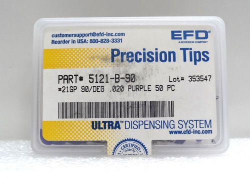 EFD PRECISION TIPS PART:5121-B-90 21GP 90/DEG .020 PURPLE 50PC