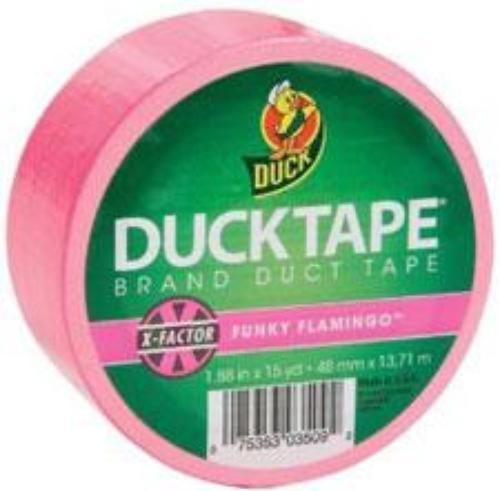 Shurtech Duck Brand Colored Duct Tape 1.88&#039;&#039; x 20 Yards Funky Flamingo (pink)