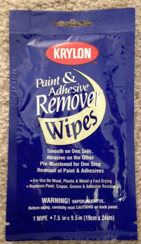 Krylon individual paint &amp; adhesive remover wipes, set of 2 packages for sale