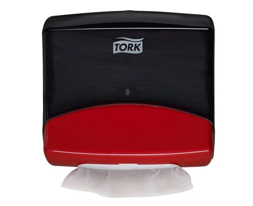 New shop towel top pack dispenser by tork in red &amp; black w4 654028a for sale