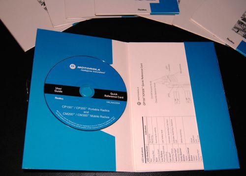 New motorola cp150 /cp200 / cm200 / cm300  user guide +quick reference guide+ cd for sale