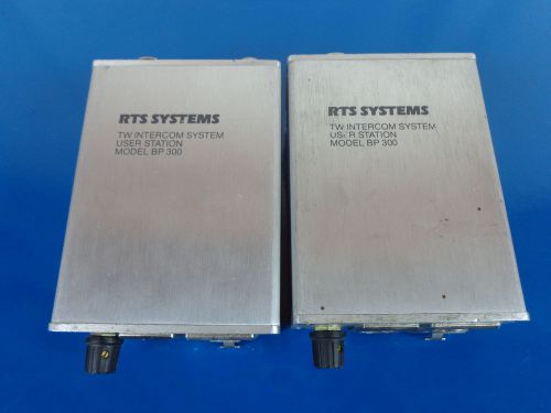 RTS SYSTEMS BP 300 TW INTERCOM USER STATION BELT PACK QTY 2