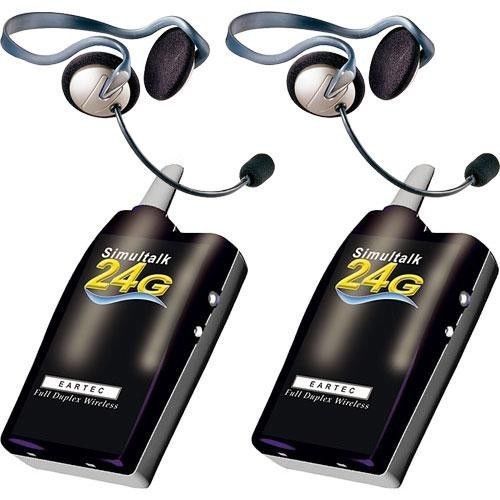 Simultalk  eartec 2 simultalk 24g beltpacks with monarch headsets slt24g2mo for sale