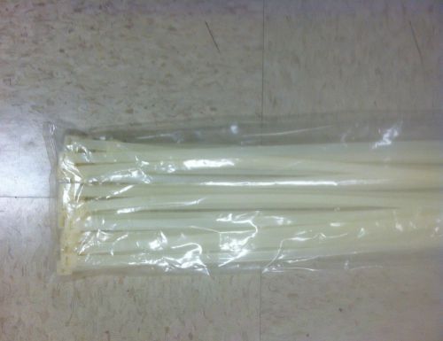 Heavy duty cable ties 3&#039; ft zip 25 pack 36&#034; nylon plastic extra large long white for sale