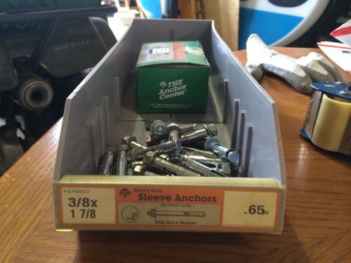 Lot of 45 - 3/8&#034; x 1-7/8&#034; hillman hex nut sleeve anchors for sale