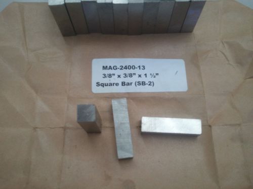 Alnico V square bar precision griound finnish  3/8&#034;square x 1 1/2&#034; long New 3 ea