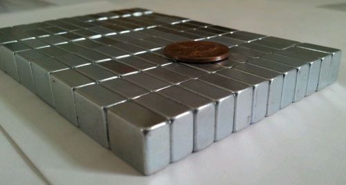 96 NEODYMIUM magnets. Super strong N50 rare earth magnets! 1/2&#034; x 3/8&#034; x 1/4&#034;