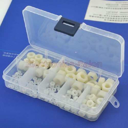 Nylon Hex Nut Assortment Kit, For M2 M2.5 M3 M4 M5 M6 M8 screw/bilt.