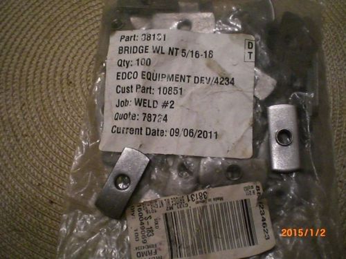 Weld nut,edco co 38131 tab base 5/8&#034;x1.50&#034; w/ no projections,steel,5/16-18(45) for sale
