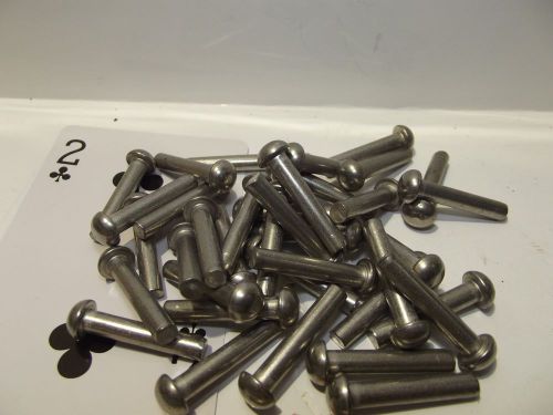3/16 by 1 inch Stainless Steel Solid Rivet w/ Round Head: Quantity 50