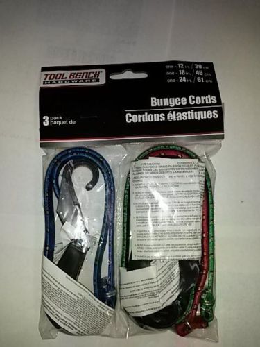 TOOL BENCH HARDWARE BUNGEE CORDS (3 IN A PACK)