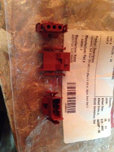 New 1-640508-0 Connector, Soft Shell 250 V 9 A (Max) .165 In Nylon Brick Red 102