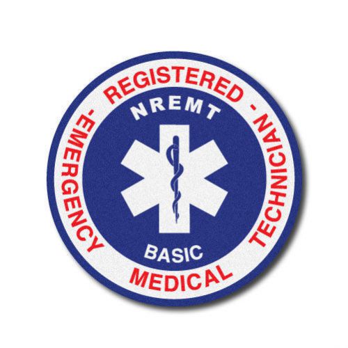 Firefighter helmet decals - single- fire - ems sticker- national registry emt 4&#034; for sale