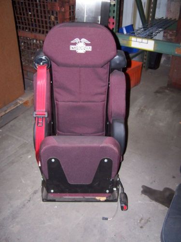 NEW BOSTROM AMERICAN LAFRANCE SCBA ABTS FIRE TRUCK SEAT W/ ADJ SEAT BELT