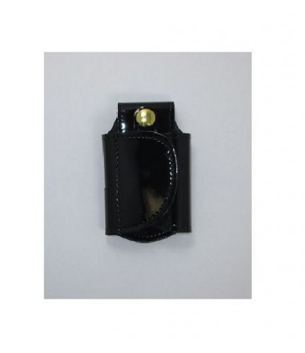 Boston leather 5445-2-b black hi-gloss closed silent key holder w/ brass snaps for sale
